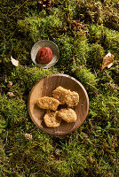 Venison nuggets with elderberry Barbecue sauce