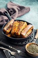 Oven baked sweet potato fries with herbs