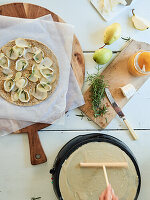 Pear and goat's cheese galette