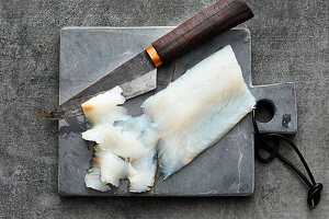 Sliced pike perch