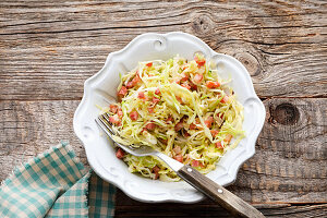 Bavarian coleslaw with bacon
