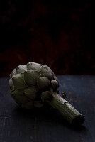 Artichoke on a dark base