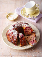 Coconut with sour cherries