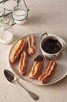 Churros with plum butter