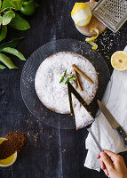 Lemon cake with cinnamon