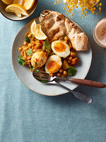 Egg chickpea curry