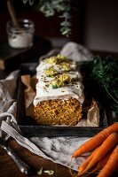 Carrot cake with cream cheese frosting