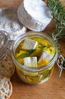 Pickled feta with lemon and herbs