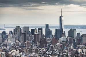 Blick von der Spitze des Empire State Building; New York City, New York, Vereinigte Staaten Von Amerika