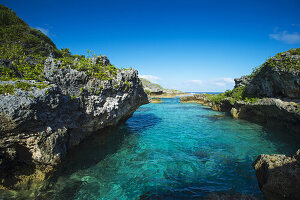 Ein beliebter Badeplatz auf der Insel Niue; Niue