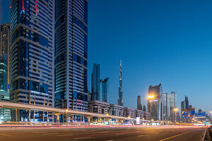 Sheikh Zayed Road, Stadtzentrum, Dubai, Vereinigte Arabische Emirate, Naher Osten