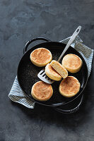 English muffins - in skillet