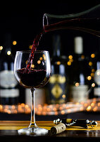 Pinot noir in a wine glass