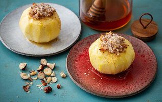 Ayurvedic baked apple with nut filling