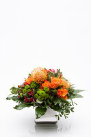Bouquet needlecases, roses orange