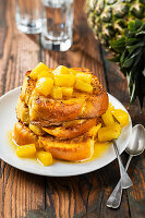Pain Perdu with pineapple ragout