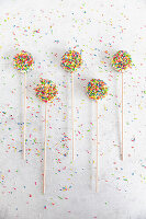 Lollies with colourful sugar sprinkles