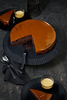 Chocolate-toffee layer cake