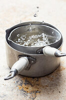 Water in a saucepan