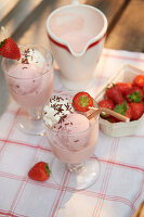 Strawberry ice cream shake