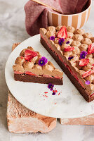 Strawberry and chocolate cake