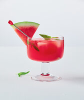 Watermelon Mocktail with Mint Garnish