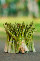 bunch of fresh green asparagus