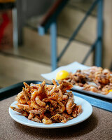 Fried Shrimps, Athens, Attica, Greece, Europe