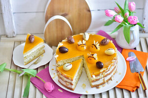 Easter apricot and bumbleberry tart