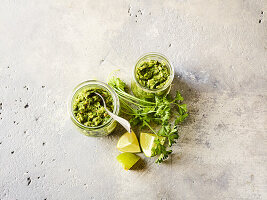 Jamaica herb sauce with lime and parsley