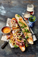 Gatsby - cult sandwich with steak, calamari and fries from Cape Town