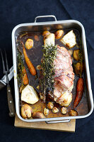 Braised veal shank with rosemary