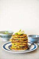 Indian zucchini fritters with garam masala and turmeric