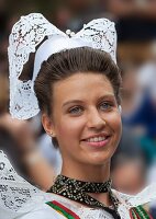 France, Finistere, Festival of embroiderers of Pont l'Abbé, Queen of Gorse Flowers 2015