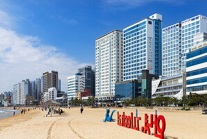 Haeundae beach, Busan, South Korea, Asia