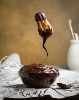 Shortbread dipped in chocolate ganache