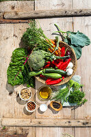 Zutaten für Gemüsepesto