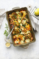 One-Pot-Gratin mit Spinat und Thunfisch