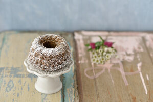 Vegan mini poppy seed bundt cake