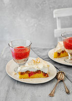 Rhabarberkuchen mit Baiser