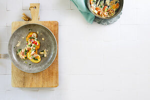 Florentiner Kartoffeln mit Feta, Blattspinat und Cocktailtomaten