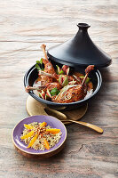 Gänsekeulen aus der Tajine mit Rosenharissa