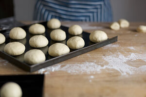 Ungebackene Mini-Buns