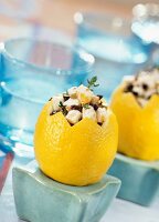 Lemons stuffed with feta and olives