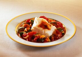 Cod with ratatouille