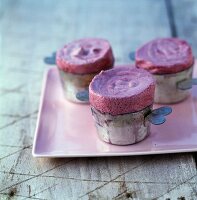 Blackberry iced soufflé