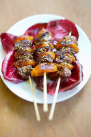 Beef,dried apricot and cumin skewers