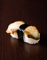 Cooked sea bream sushi