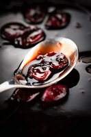 Stewed griotte cherries