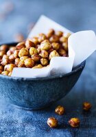 Bowl of spicy grilled chickpeas